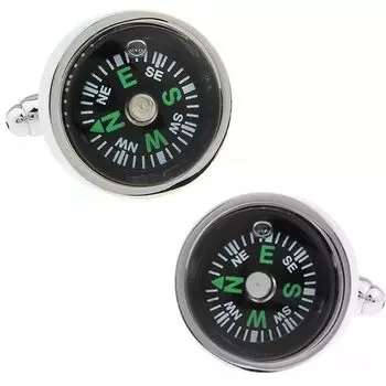 Cufflink specialty store CUFF compass compass needle magnet cufflinks cufflinks n00177 чёрный