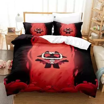 Cult of the Lamb Bedding Set Single Twin Full Queen King Size Bed Set Adult Kid Bedroom Duvet cover Sets 3D Anime Bed Sheet Set EU Twin 135x200cm