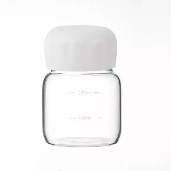 Cup Glass Portable High Temperature Resistant Transparent Sealed Yogurt Bottle