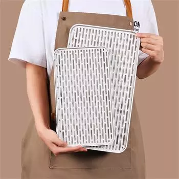Поднос для хранения чашек, пластиковый, двухслойный, прямоугольный, кухонные принадлежности, сервировочные тарелки, поднос для мытья, сушки, фруктов и овощей