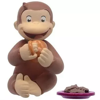 Curious George Daily Figure Snack Gacha Gacha Capsule Toy George s [3. George s Time] (Single Item)