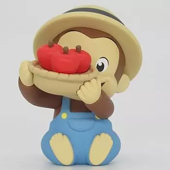 Curious George Hide Seek Прятки Фигурка Gacha Gacha Капсула Игрушка & [4.Apple] (один предмет)