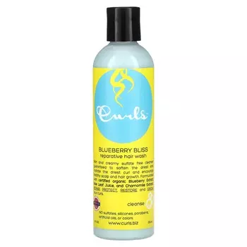Curls, Blueberry Bliss, восстанавливающий шампунь для волос, 8 жидких унций (236 мл)