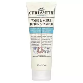 Curlsmith, Шампунь для мытья и скрабирования волос, детокс, для всех типов волос, 8 жидких унций (237 мл)