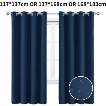 Curtains Insulated Blackout Paired Window Panels Without Straps Home Furnishings 117*137cm/46.06*53.94in