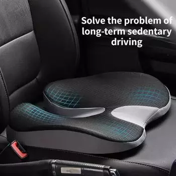 Cushion Anti-slip Orthotic Tailbone Sciatica Relief with Memory Foam Tailbone Comfort Office Chair Car Seat 45x35x5cm серый