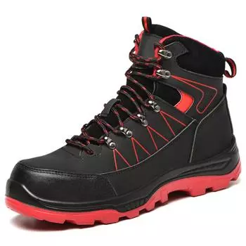Custom Anti Puncture Steel Toe Work Shoes Waterproof Plush Lining Puncture Proof Industrial Safety Shoes Boots 37