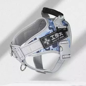 Custom Name Dog Harness, Labrador Retriever Harness, Medium Large Dog, Reflective, Adjustable, Outdoor Walking Pet Supplies S жёлтый