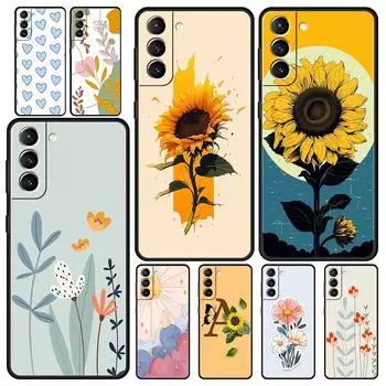 Cute Cartoon Candy Painted Phone Case For Samsung Galaxy S24 S23 Ultra S22 S21 S20 FE 5G S10 S10E S9 Plus S8 Soft Black Cover Samsung S20