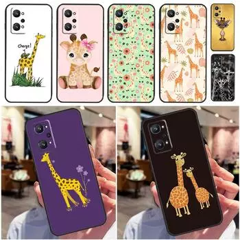 Милый чехол с мультяшным жирафом для Realme 8 9 10 Pro Plus 8i 9i GT 2 Pro GT Neo 2 3T C11 C15 C21Y C25Y C25s C30 C35 Realme 9 4G