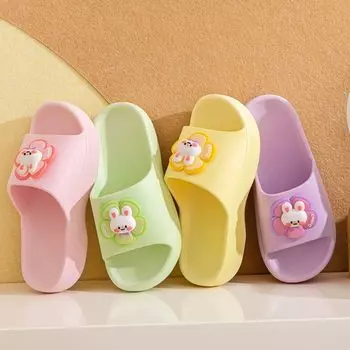 Cute Cartoon Thick Sole Slippers Non-Slip Soft Sole Indoor Home Bath Slippers for Women Comfortable Summer 36-40