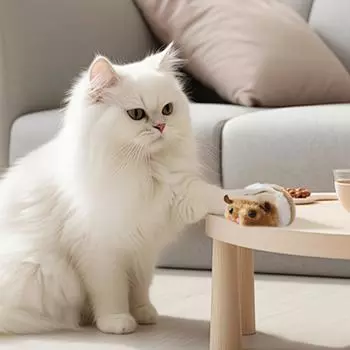Cute Cat Teaser Toys Shake Movement Plush Mouse Indoor Boredom Relief Toys for Cat Funny Pet Interactive Toys розовый