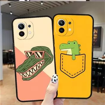 Cute Crocodile Phone Case For Xiaomi Redmi 7A 8 8A 10 9T 9 9A 10A Pro Note 9S 11 10S 7 11S Plus Back Cover Redmi 7