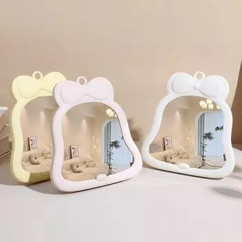 Cute Desktop Princess Mirror Single Face Tabletop Makeup Mirror Folding Mirror Bedroom розовый