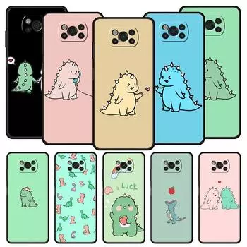 Cute Dinosaur Bear Couple For Xiaomi Poco X5 Pro Phone Case For Poco X4 X3 NFC F5 Pro F4 F3 GT M5 M4 Pro 5G M3 C51 C50 C55 Cover Poco F4 GT