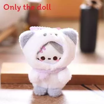 Cute Dog Cat Rabbit Panda With Scarf Plush Toy Pendant Keychain For Decor Bag