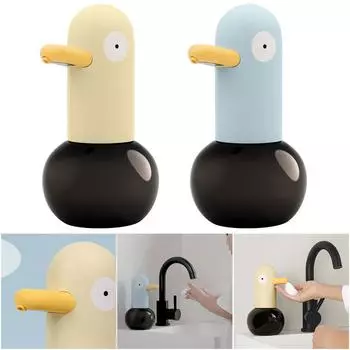 Cute Duck Automatic Foaming Soap Dispenser Touchless Hand Soap Dispenser Rechargeable Dish Soap Dispenser for Bathroom Kitchen жёлтый