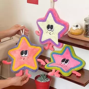 Cute Hand Towel Quick-drying Absorbent Hanging Towel Children Kids Bathing Towels Kitchen bathroom Handkerchiefs hand cloth