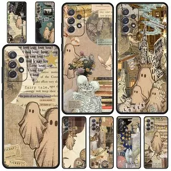 Cute Little Ghost Phone Case For Samsung Galaxy A15 A13 A51 A71 A41 A31 A21S A03S A05 A12 A32 A52 A23 A25 A33 A53 A73 5G Cover Samsung A15