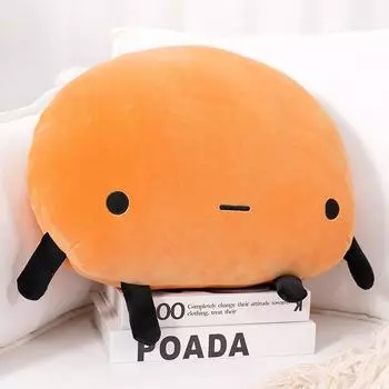 Cute Little Potato Plush Toy Expression Potato Throw Pillow Sofa Cushion Office Nap Pillow 13cm светло-коричневого