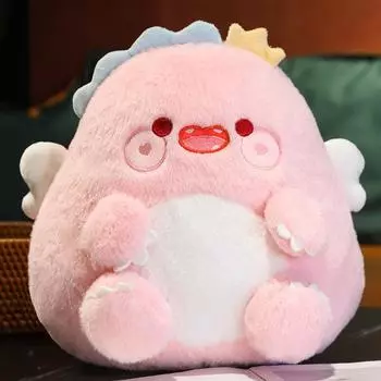 Cute Macaron Animal Plush Doll Cartoon Little Dinosaur Doll Children S Pillow Birthday Gift Doll 30cm розовый