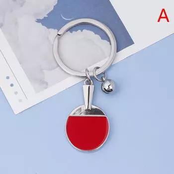 Cute Mini Table Tennis Racket Keychain Sport Ping Pong Paddle Pendant Keyring For Men Women Backpack Car Ornament 7.1*2.2cm