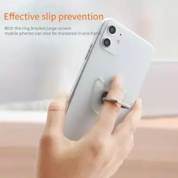 Cute Mobile Phone Finger Ring Holder Adjustable Transparent Bracket Ring Stand for IPhone 15 Samsung Huawei Phone Accessories