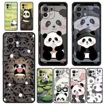 Чехол для телефона Cute Panda Climbing Bamboo для Xiaomi 14 13 12 11 Lite 13T 12T 11T Pro 9T Mi Poco X6 X5 M3 X3 Pro F5 F4 F3 5G Poco X6 Pro