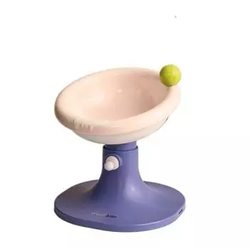 Cute Pet High Foot Bowl Height Adjustable Pet Drinking Feeder Multi-use Cat Bowl Water Container Style 1