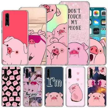 Cute Pink Pig Funny Soft Case For Huawei P30 Lite P40 P20 P10 P50 Pro Phone Cover Mate 20 30 40 10 P30Lite Shell Funda Coque Huawei P30