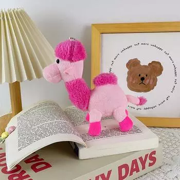 Cute Plush Camel Pendant With Short Pile Fabric For Bag Decoration And Collector