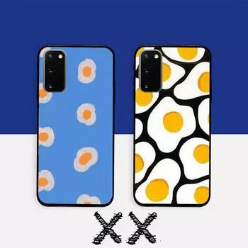Cute Poached Eggs Phone Case For Samsung Note 8 9 10 20 Case For Note10Pro 10lite 20ultra M20 M31 Funda Case Note10lite