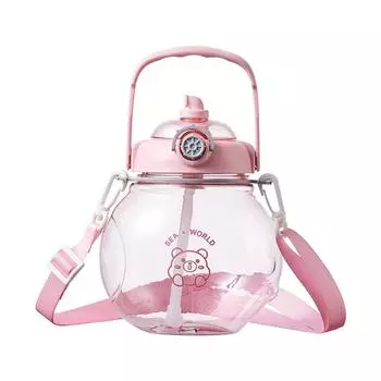 Cute pot belly cup kids outdoor water cup submarine with straw with portable space water bottle 1300ml