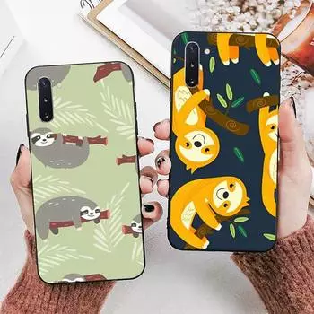 Cute Sloth Animals Phone Case for Samsung Note 5 7 8 9 10 20 pro plus lite ultra A21 12 72 Samsung Note3