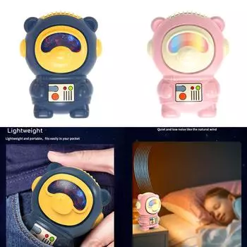 Cute Small Desk Fan, USB Fan 2Speed,Handheld Fan for Home Offices Travel Use Elegant Cooling Fan Cute Bear Design D