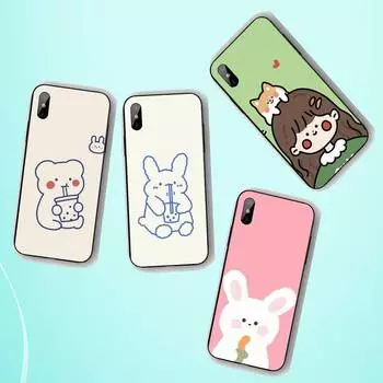 Cute Stick Illustration Phone Case For Iphone 11 12 13 Pro Max 5s 6s 7 8 Plus X Xr Xs Max Se 2020 13 Mini Case Cover iphone 11Pro
