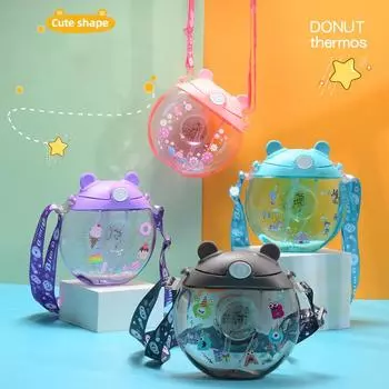 Cute Water Bottle For Girl Free Shipping Items 500ml Spray Tumbler With Straw Kawaii Cup Portable Children s Drink Mug Wholesale without sticker