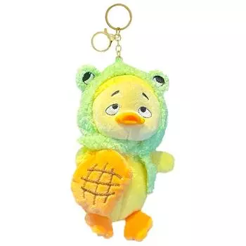 Cute Work Upsets Me Plush Toy Pendant Upset Duck Soft Work Is Troublesome Plush Duck Keyring Stuffed Plush Doll Keychain Pendant B