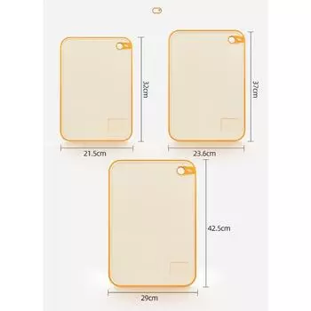 Cutting Board for Kitchen Double-sided Non-slip Wheat Straw Biodegradable Cutting Board Thick Chopping Board for Meat Fruit 37x23.6cm