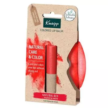 Цветной бальзам для губ Kneipp, натуральный красный, 3,5 г