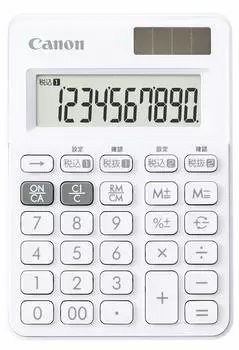 Цветной калькулятор Canon LS-100WT-SW, 10-значный, мини, настольный, размер W, функция налогообложения