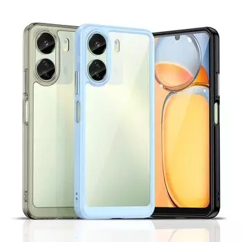 Цветной прозрачный чехол TPU для Xiaomi Redmi 13C 12C 12 5G Защитная рамка для Redmi 12 10 5G A1 A2 Plus Полная защита Прозрачный чехол Redmi 10 5G прозрачный