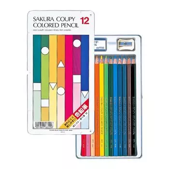 Цветные карандаши Sakura Crepus Coupy 12 цветов PFY12