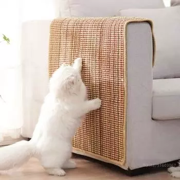 Цветные полоски кошачьи царапины сизаля коврик обертывание для кошачьих когтей стачивание домашних животных диван кровать защита подушка чехол устойчивый к укусам 40*60cm
