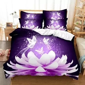 Цветочный пододеяльник, комплект постельного белья Queen King Size, цветущий золотой цветок, комплект постельного белья для девочек и женщин, яркий цветочный мотив, пододеяльник 70x133cm 2pcs