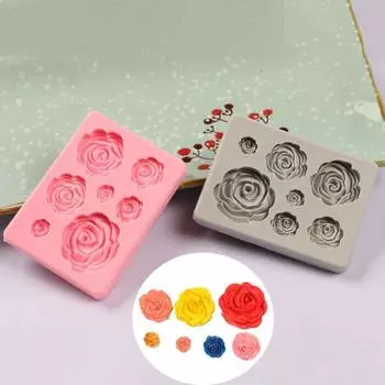 Цветок розы DIY помадка силиконовая форма для выпечки украшения торта шоколадный инструмент розовый