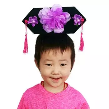 Цветок розы Hanfu Цветочная повязка на голову с жемчугом и бисером Детские ленты для волос в китайском стиле обруч для волос Hanfu