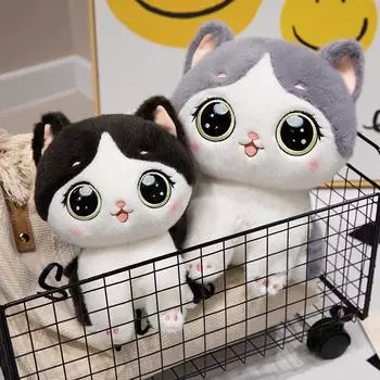 Цветущая Кошка 30 cm серый