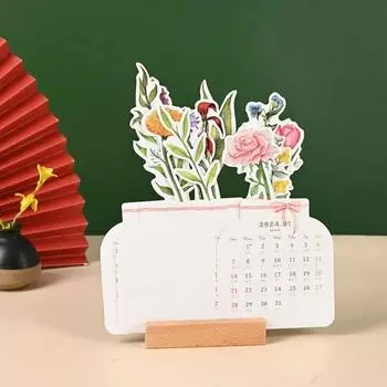 Цветущий цветок Цветущий цветок Календарь Деревянный Деревянный Календарь Модный Настольный Календарь Главная 5
