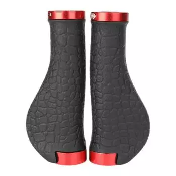 Cycle Handle Grips Hand Grip Comfortable Ergonomic Single Lock On Handle Bar Replacement Cycle Grips Anti-Slip For Scooter красный